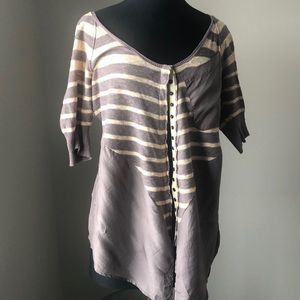 Free People Striped Cardigan